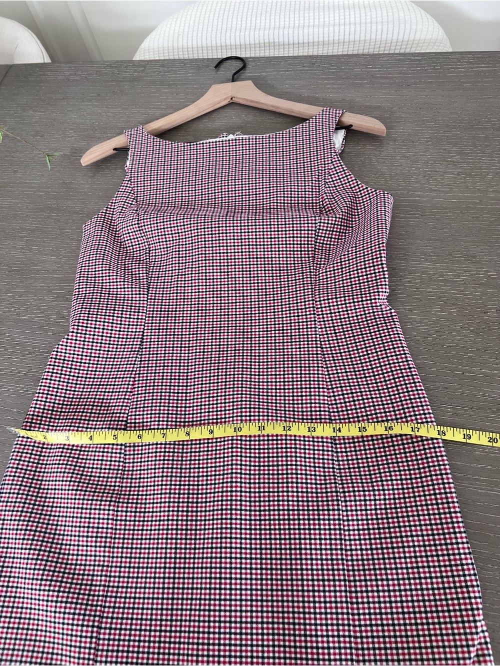J. Crew Pink Gingham Midi Shift Dress - Picture 8 of 14